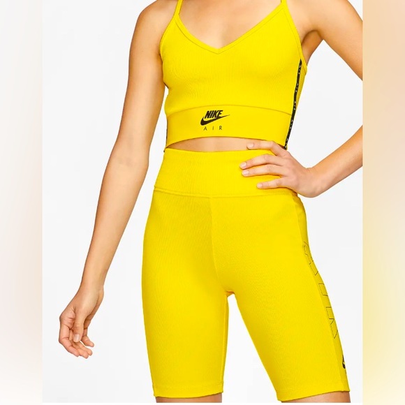Yellow Nike Air Bike Shorts size Medium - Picture 6 of 8